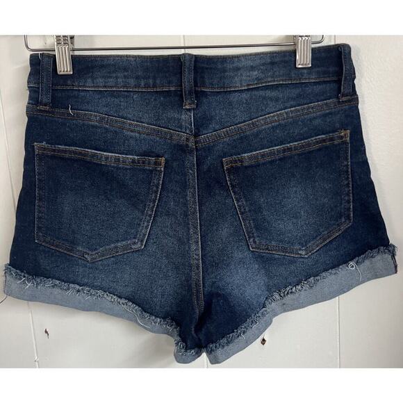 EUC Celebrity Pink Blue Distressed Cuffed Stretch The Deb Jean Denim Shorts 9/29 - Picture 3 of 5